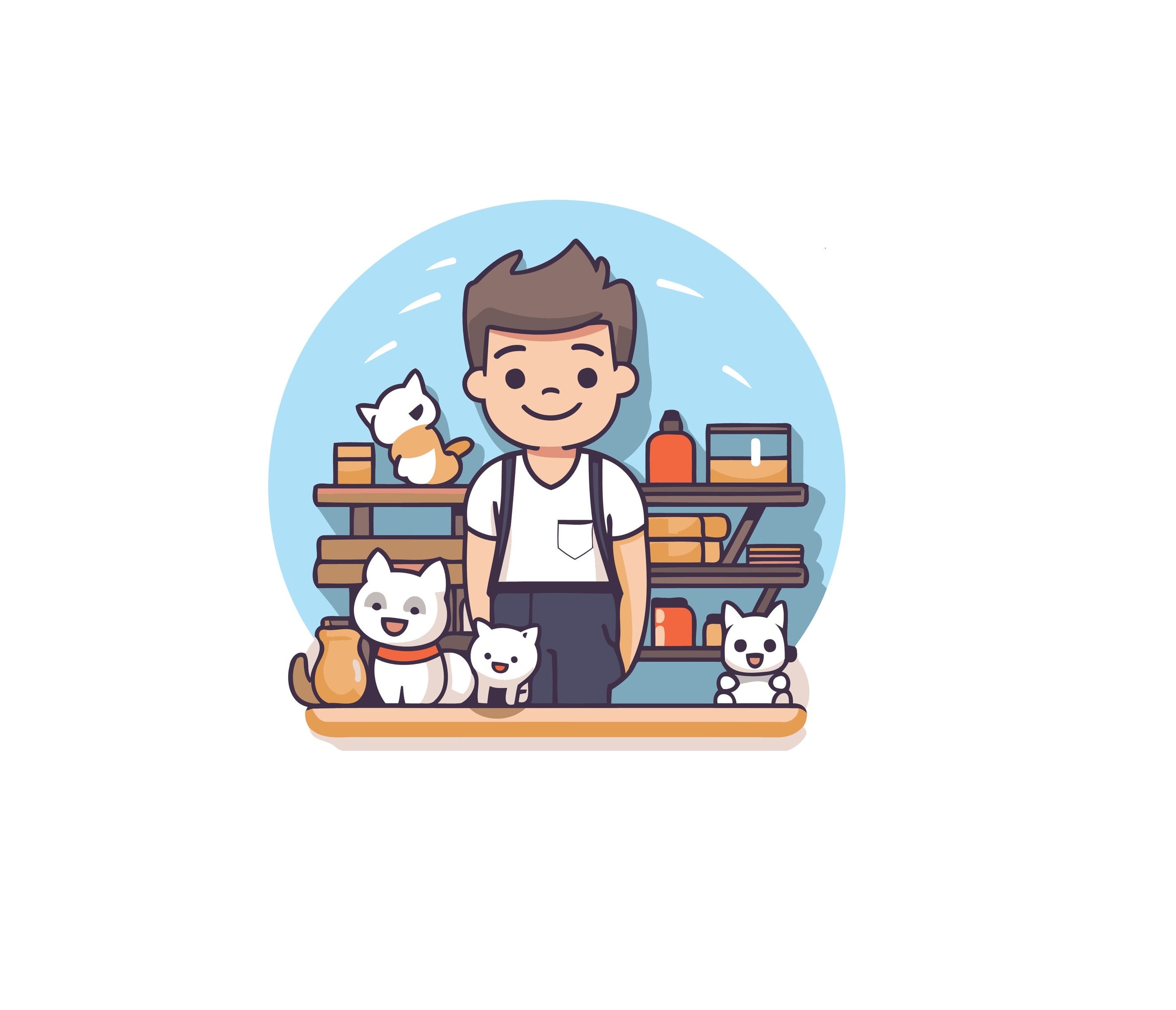Veterinarian caring for a dog